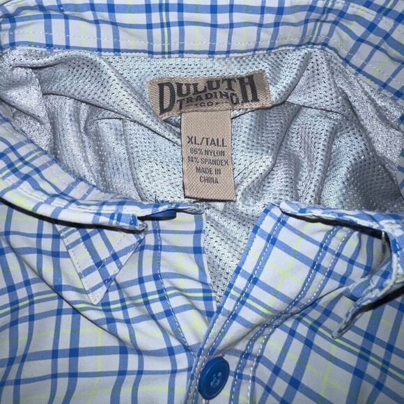 Big & Tall Duluth Trading Plaid Long Sleeve Button Up Size XLT #44 - Picture 5 of 5